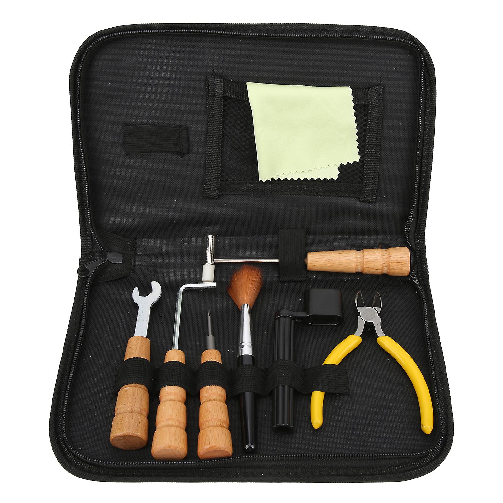 8pcs Guitar Repair Tool Luthier Maintenance Set Kit Accessory With Hammer Brush Plier Gt28