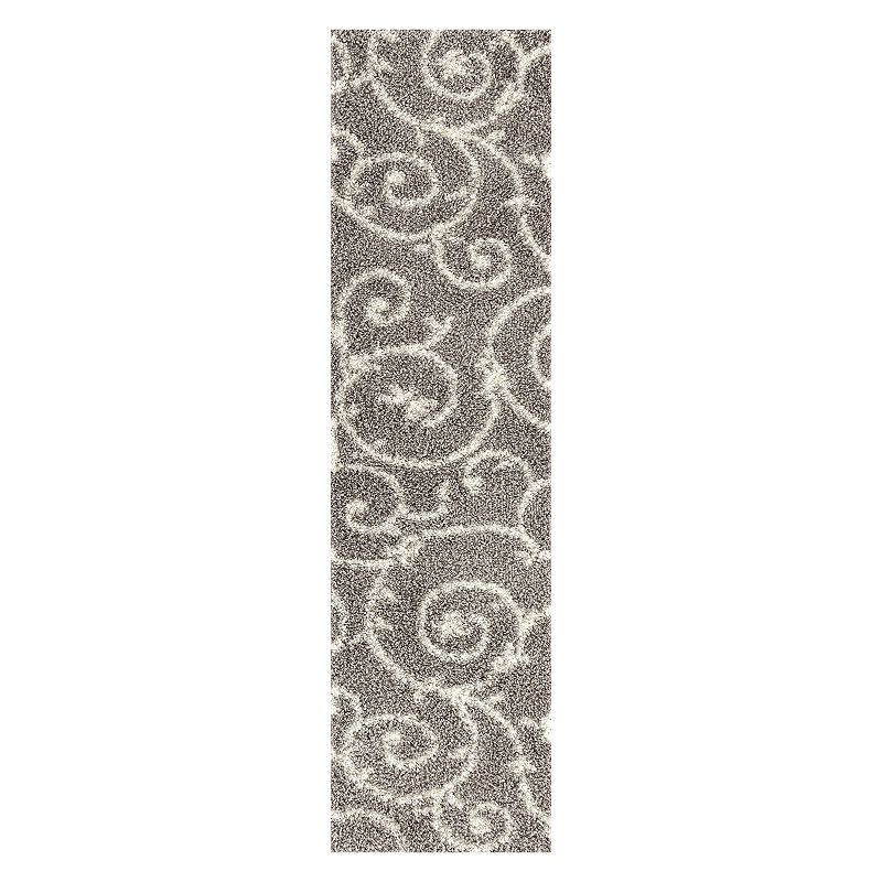 World Rug Gallery Florida Soft Cozy Scroll Shag Rug