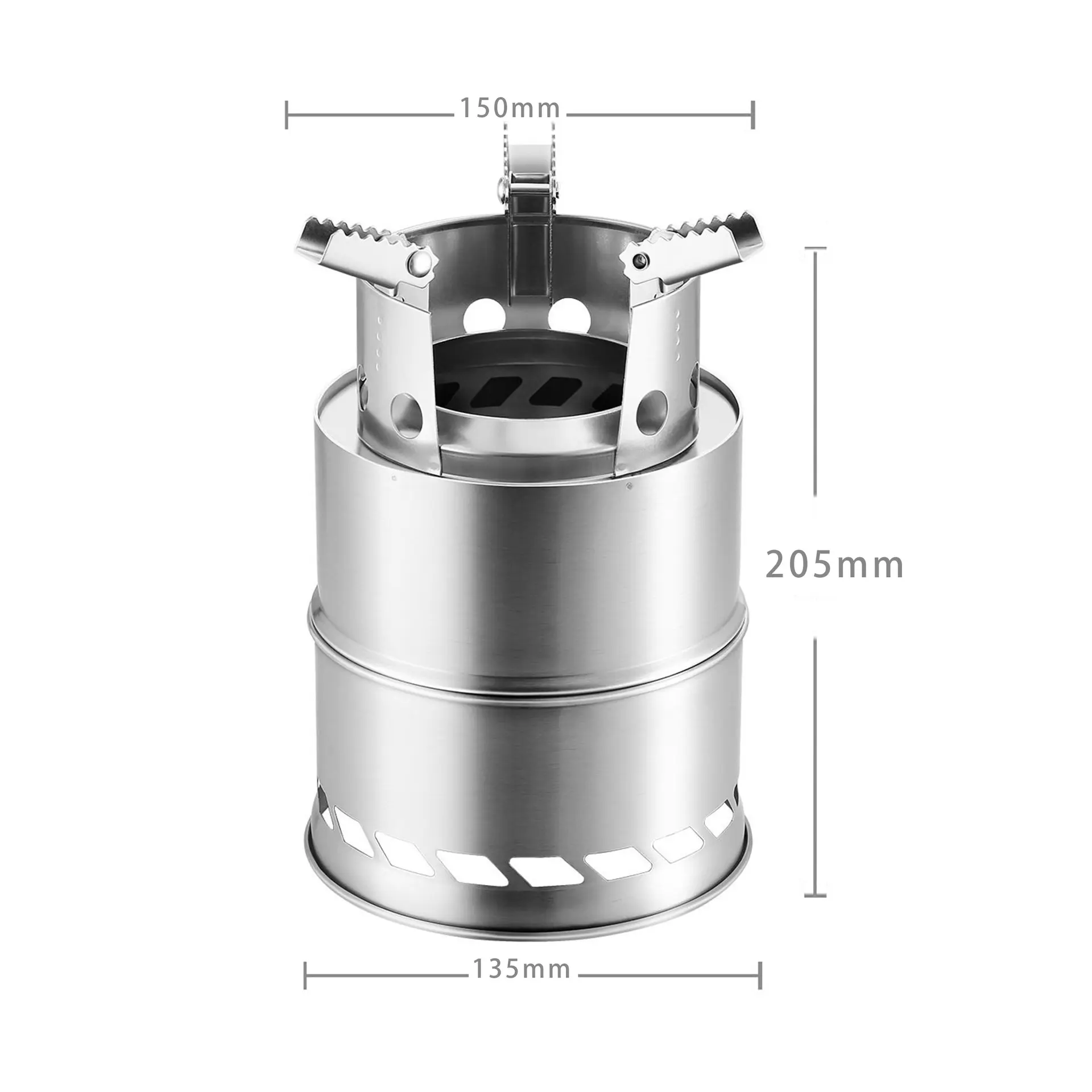 AJOTEQPT New Outdoor Hiking Cookware Portable Folding Set Pot Wood Stove Combination Camping Stove Kit