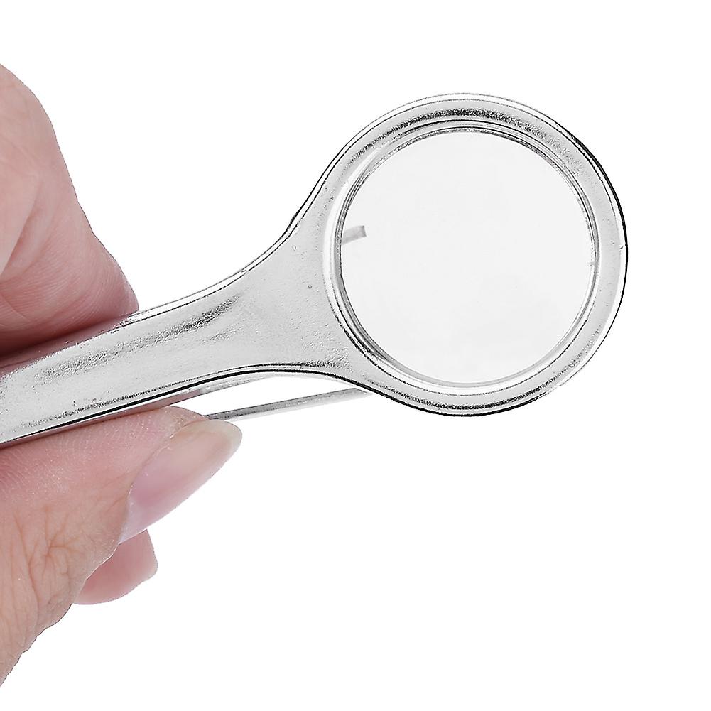 Portable Stainless Steel Multi-functional Tweezer With 10x Magnifier Magnifying Glass