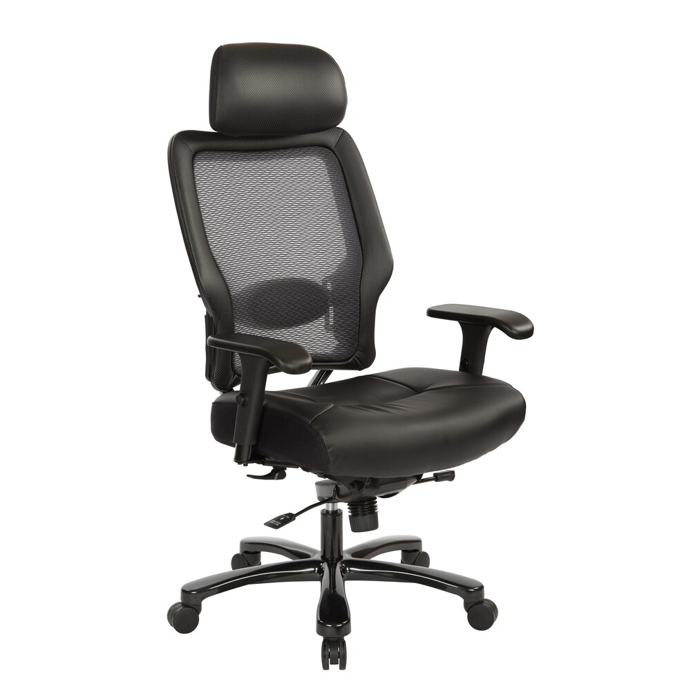 Executive Big and Tall Chair in Black Bonded Leather