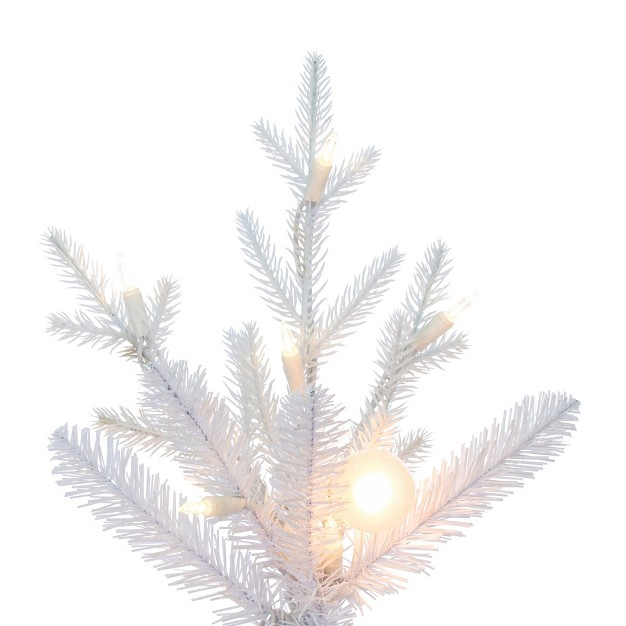 Vickerman Artificial Potted White Fraser Fir Christmas Tree