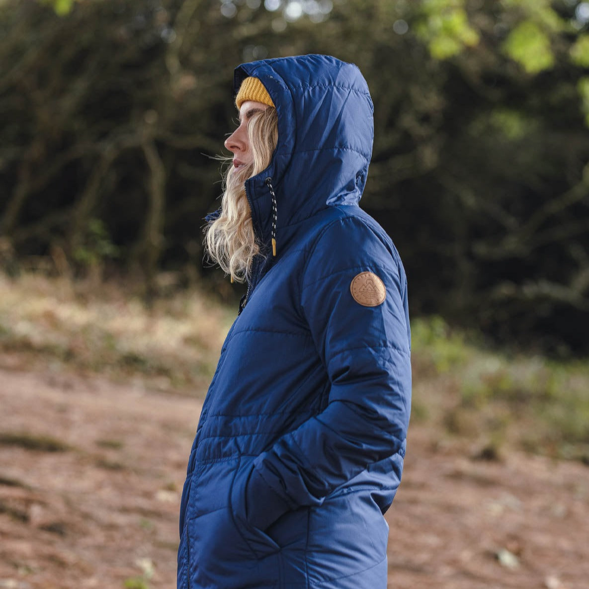 Flora Long Recycled Insulated Jacket - Rich Navy