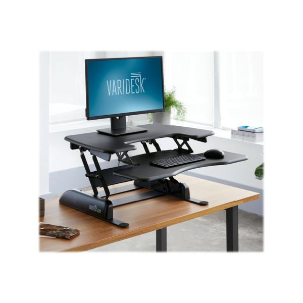 VariDesk ProPlus Manual Standing Desk Converter， 30”W， Black