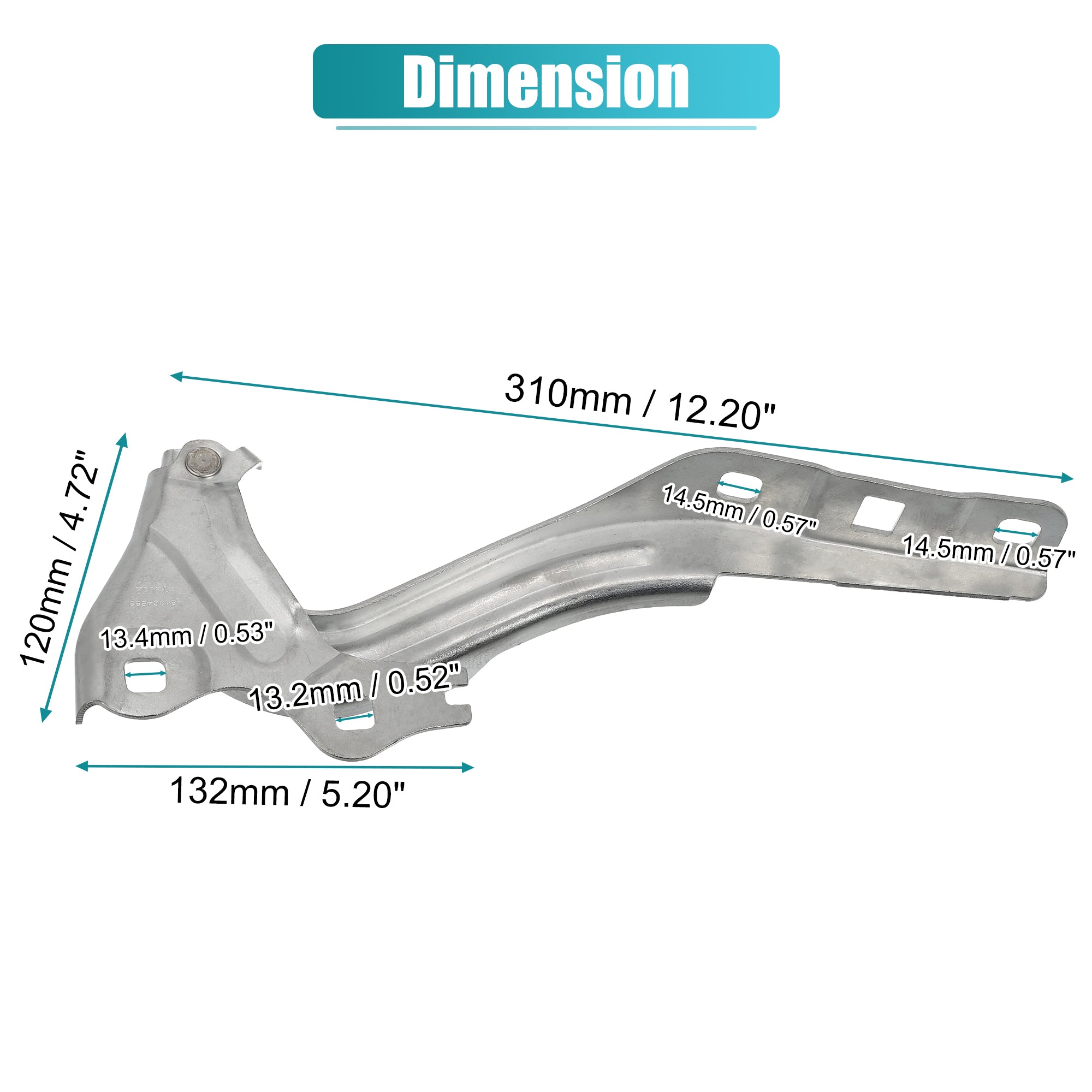 Unique Bargains Hood Hinge Right and Left Fit for Chevrolet 84304689 Black 2Pcs