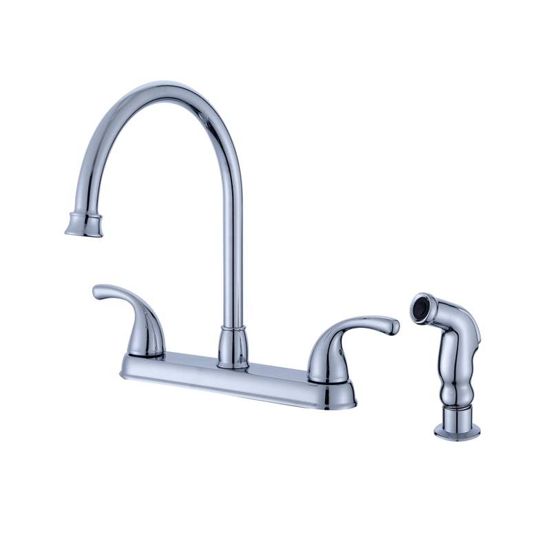 Ultra Faucets UF21340 Chrome 2-Handle Kitchen Faucet With Side-Spray