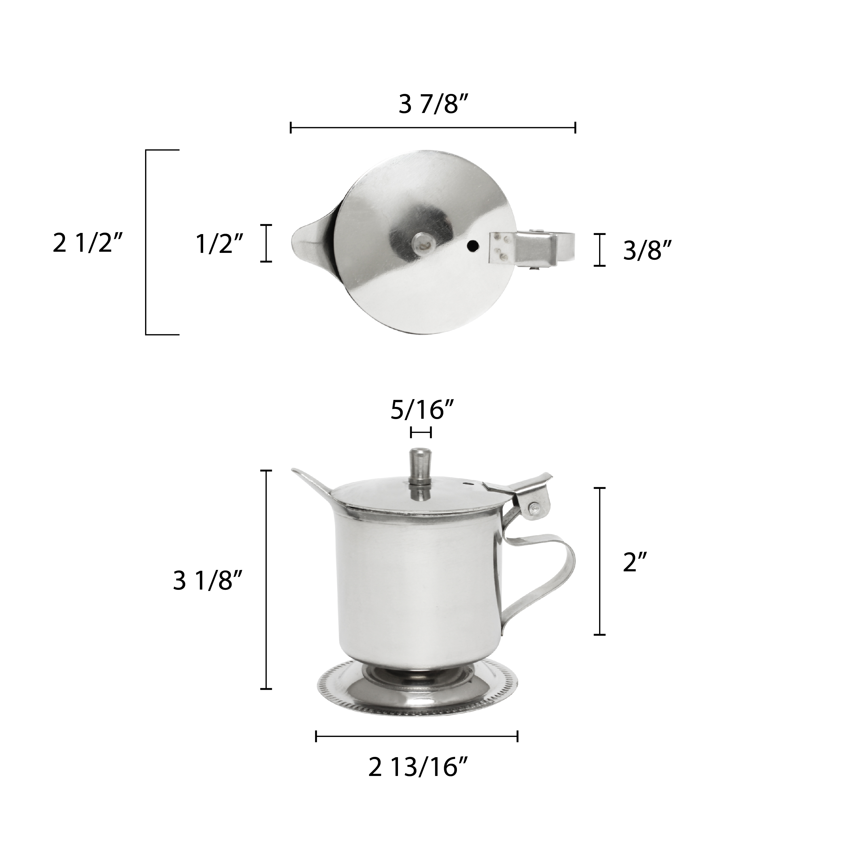 Excellante 5 oz stainless steel footed creamer， comes in each