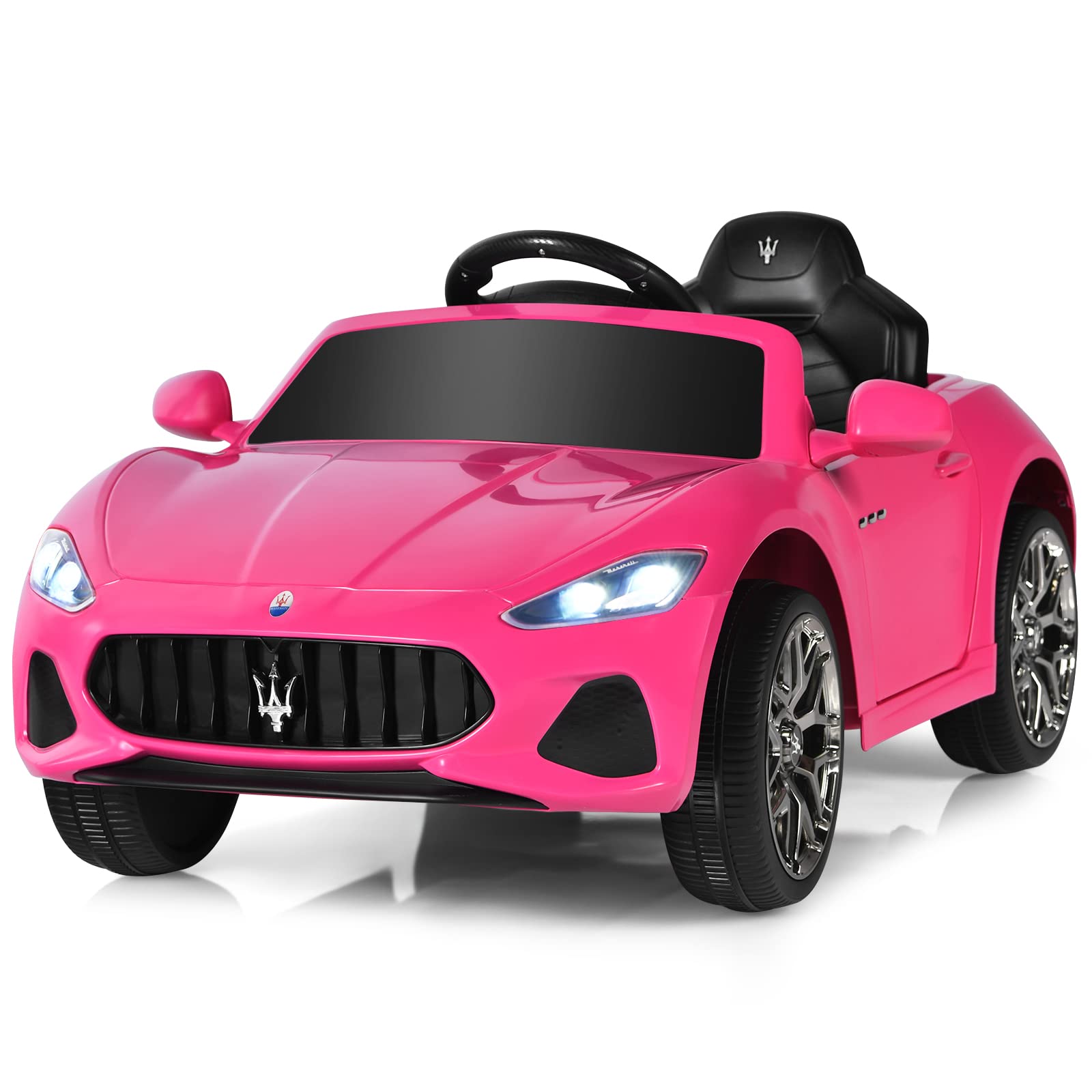 Costzon Ride on Car, 12V Licensed Maserati GranCabio Battery Powered Vehicle w/ Remote Control, Spring Suspension