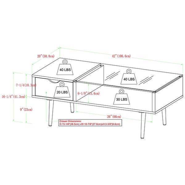 Middlebrook Saltaro Glass Top Coffee Table