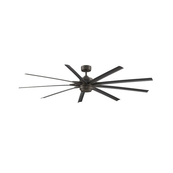 Odyn - 84 inch - Matte Greige with Weathered Wood Blades and LED Light Kit - Grey Shopping - The Best Deals on Ceiling Fans | 36785086