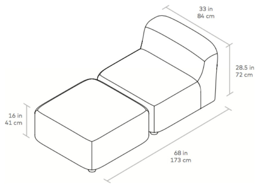 Circuit Modular 2 Pc Chaise Bayview Osprey   Transitional   Indoor Chaise Lounge Chairs   by Old Bones Co.  Studios  Houzz