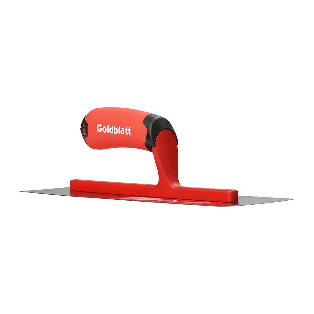 Goldblatt RED SINCE 1885 12 in. x 4 in. Pro Steel Finishing Trowel G16114