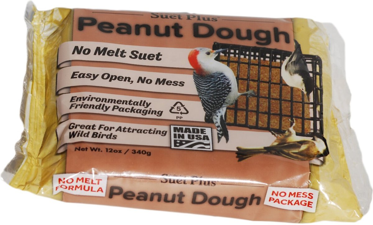 St. Albans Bay Suet Plus No-Melt Peanut Dough Wild Bird Food， case of 12