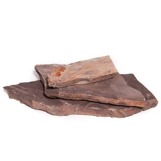Southwest Boulder  Stone 16 in. x 12 in. x 2 in. 60 sq. ft. Mexican Rose Natural Flagstone for Landscape Gardens and Pathways 02-0200