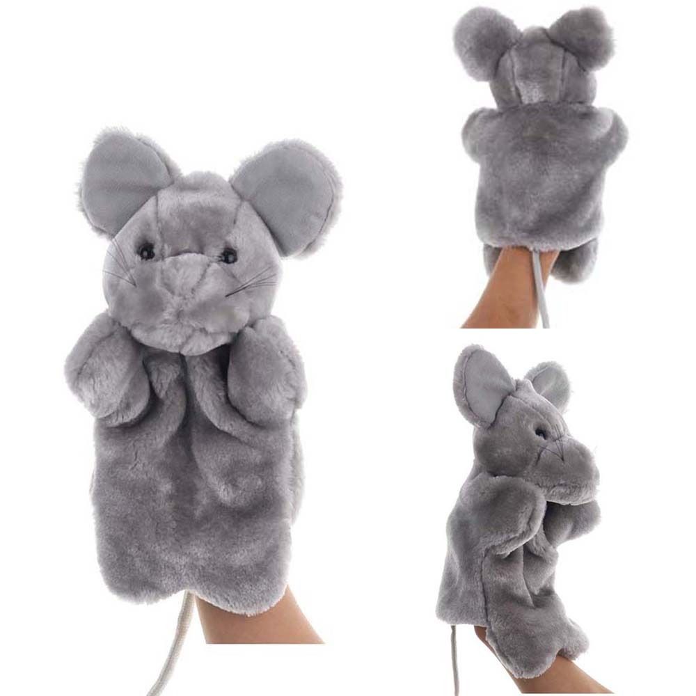 For Kids Children Adult Educational Playhouse Pillow Toys Sleeping Pillow Hand Puppet Birthday Gift Mouse Hand Puppet Mouse Puppet Hand Doll Puppet Plush Toy Animal Plush Doll GREY