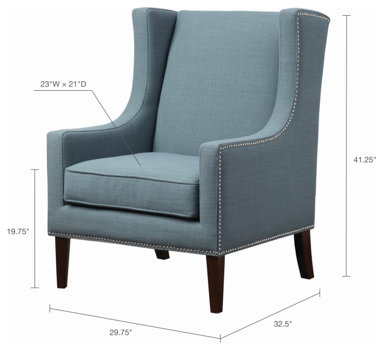 Madison Park Barton Wing Chair   Modern   Armchairs And Accent Chairs   by Olliix  Houzz