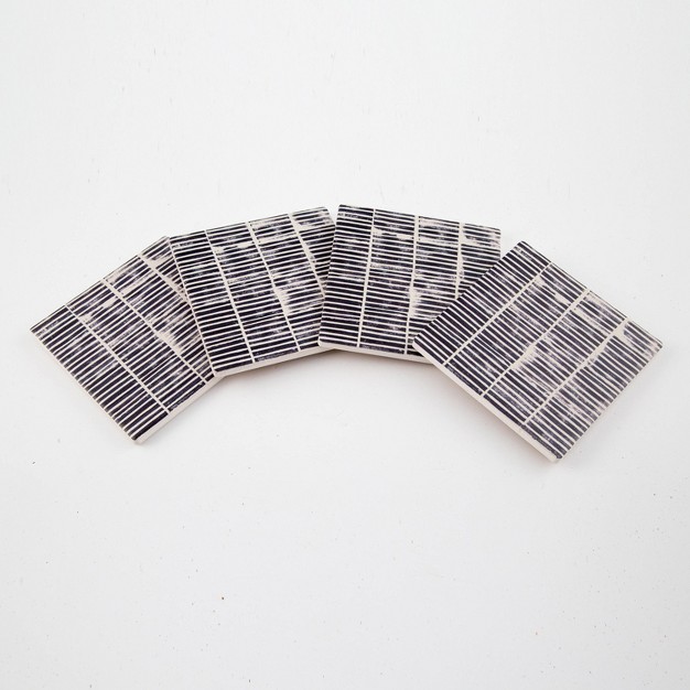 Thirstystone Coasters Set Of 4 Stripe Block Print