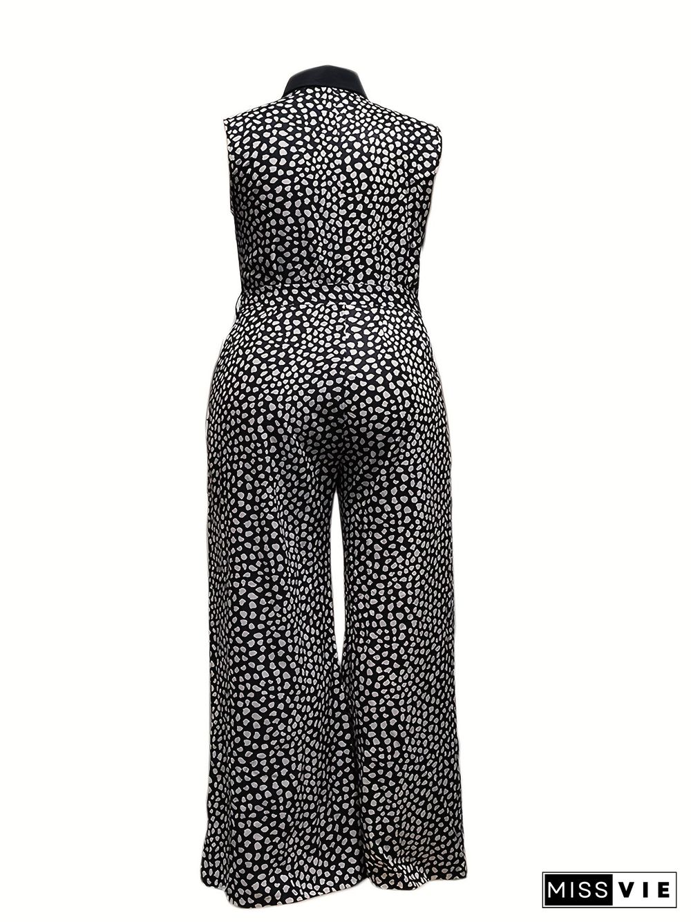 Small Floral Personality Plus Size Jumpsuit