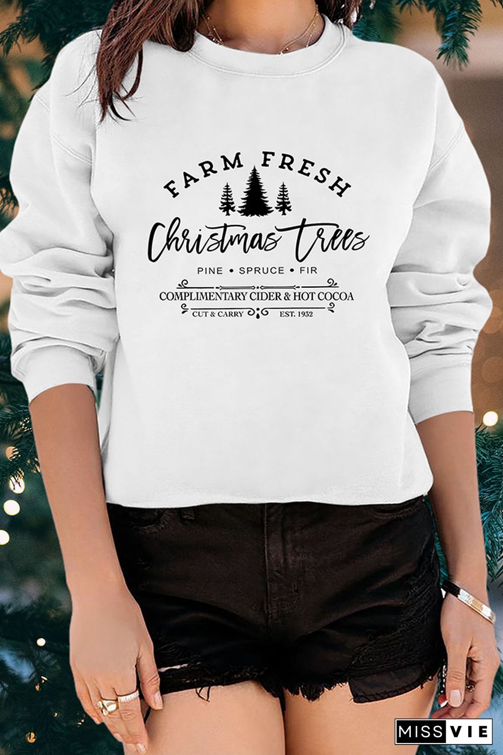 Farm Fresh Trees Christmas Sweatshirt Wholesale