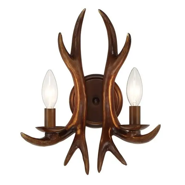 2 - Light Candle Antler Vanity Light