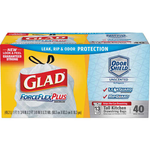 Clorox Glad Trash Bag | Drawstring， 4-6