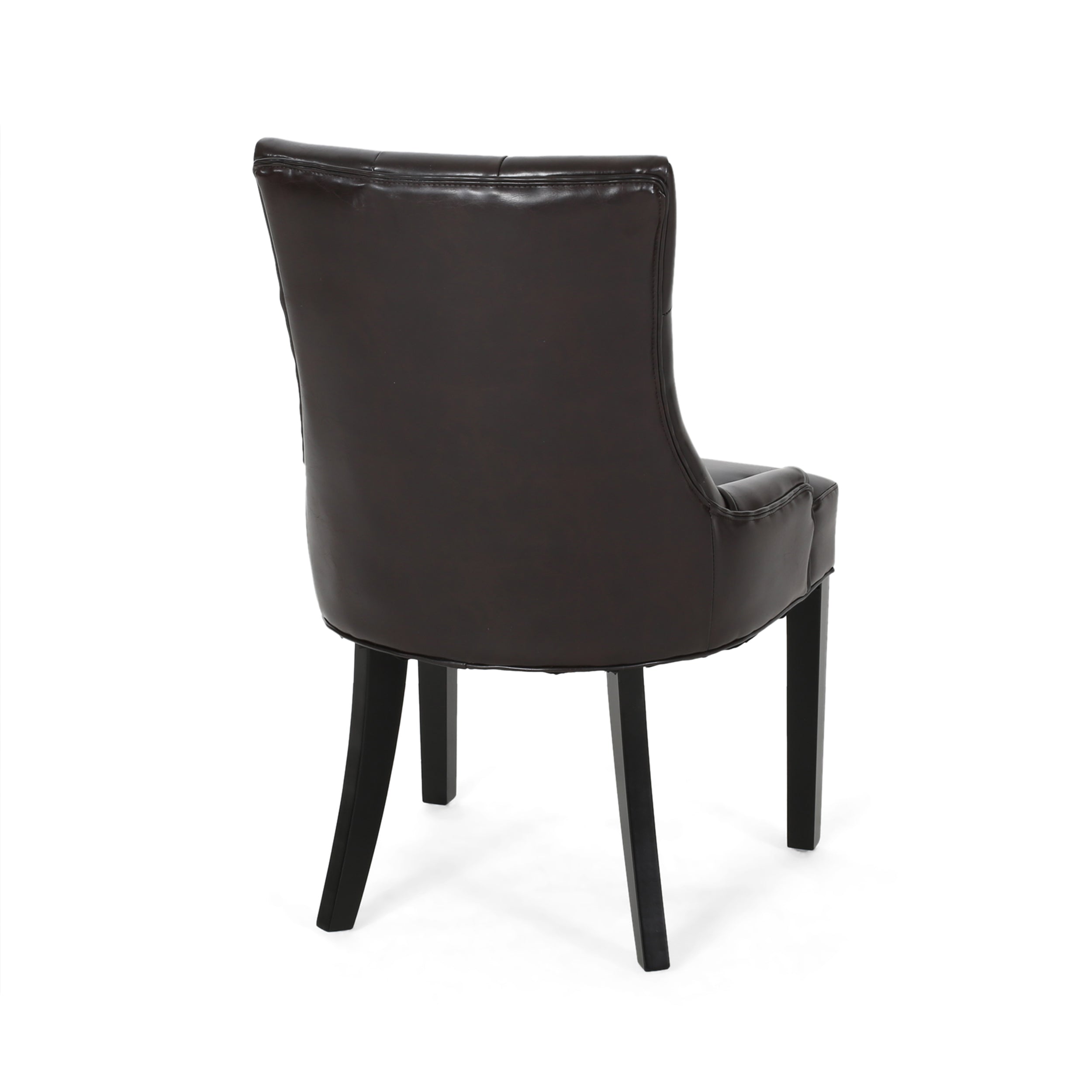 Stacy Tufted Leather Dining Chairs (Set of 2)