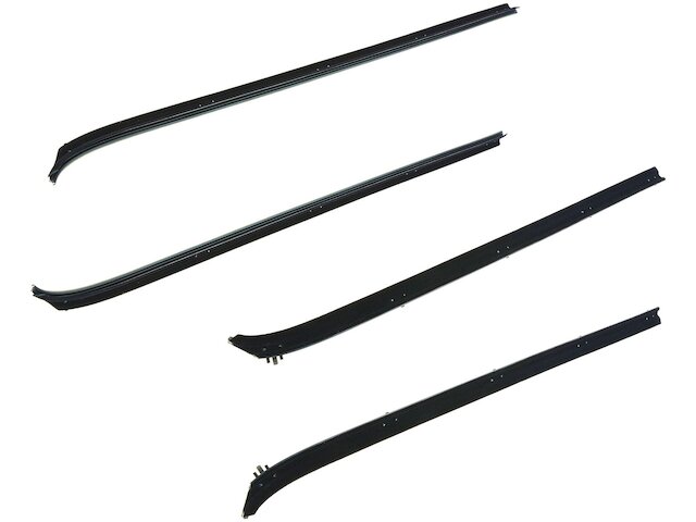 Front Door Window Belt Weatherstrip - 4 Piece Set - Compatible with 1981 - 1993 Dodge D250 1982 1983 1984 1985 1986 1987 1988 1989 1990 1991 1992