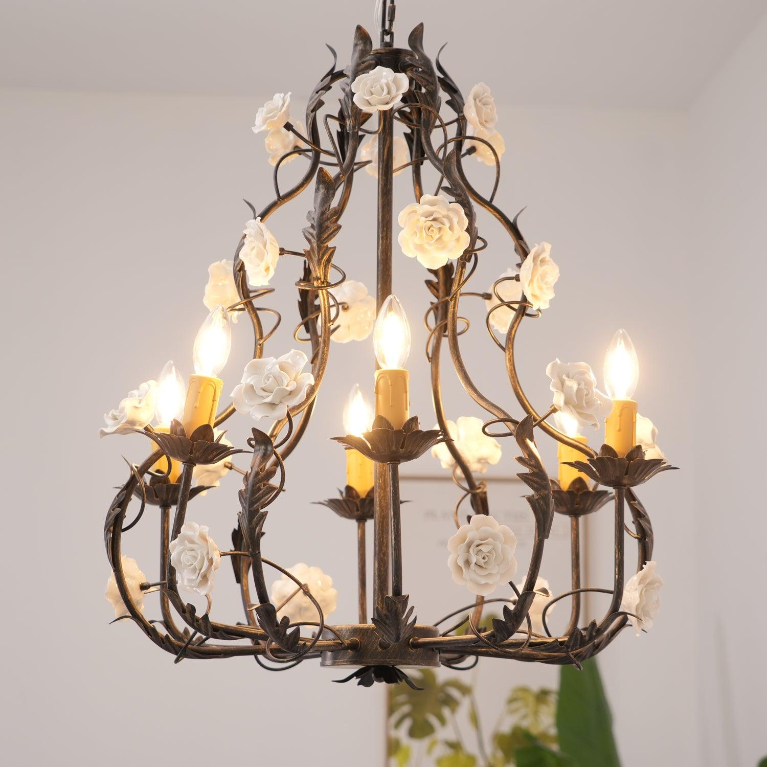 Florentine Rose Garden Chandelier