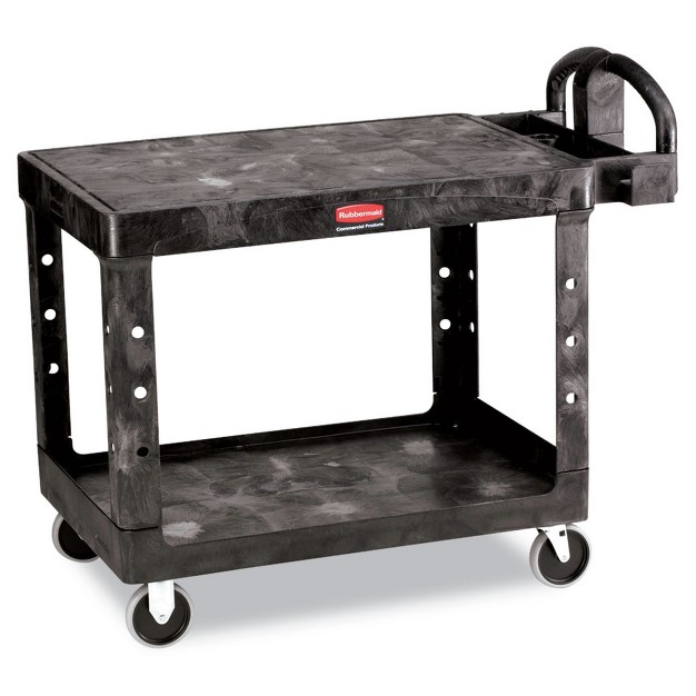 Rubbermaid Commercial Fg452500bla Flat Shelf 2 shelf 500 Lbs Capacity Utility Cart Black