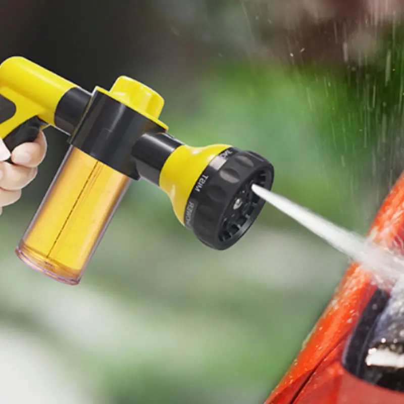 8 In 1 Garden Sprayer Nozzle Foam Car Wash Spray High Pressure Watering Hoses Metal Water Gun Fireman Nozzle Hose Soap