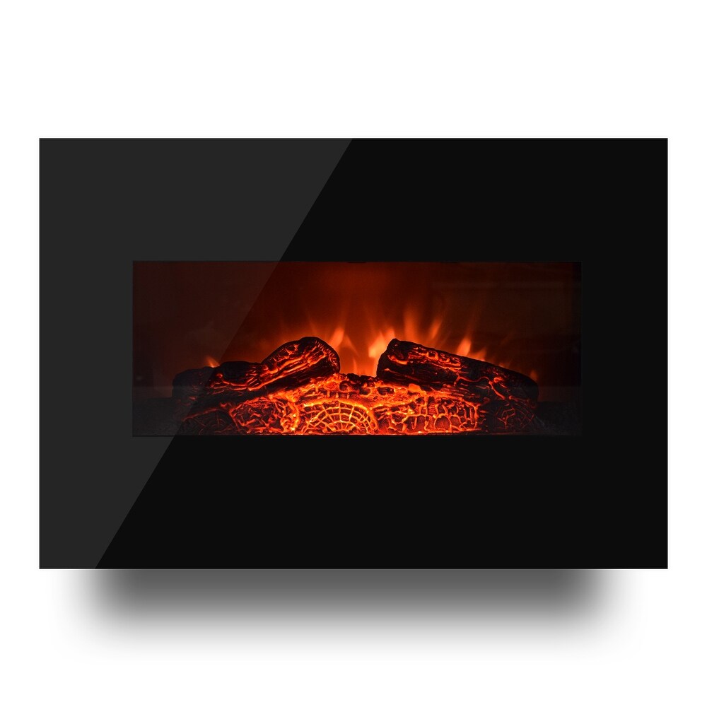 ELEGANT 26 inch Electric Fireplace Wall Mounted with Remote   26''L x 18''H x 5.2''D