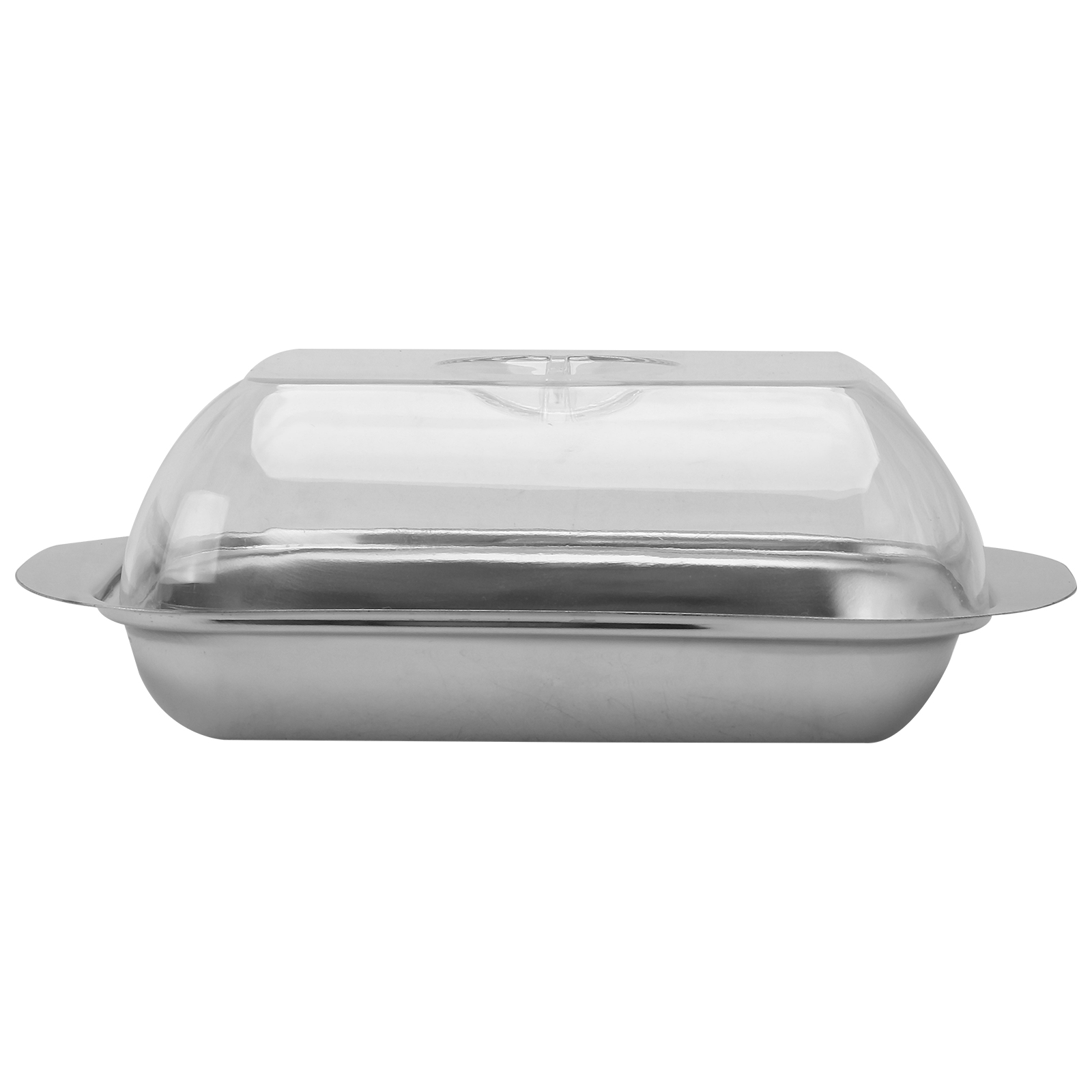 Hemoton 1Pc Stainless Steel Butter Plate Simple Beef Tallow Dish Storage Plate with Lid