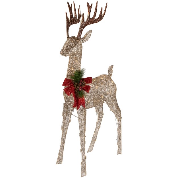 Pre lit Led Champagne Deer Outdoor Christmas Decoration