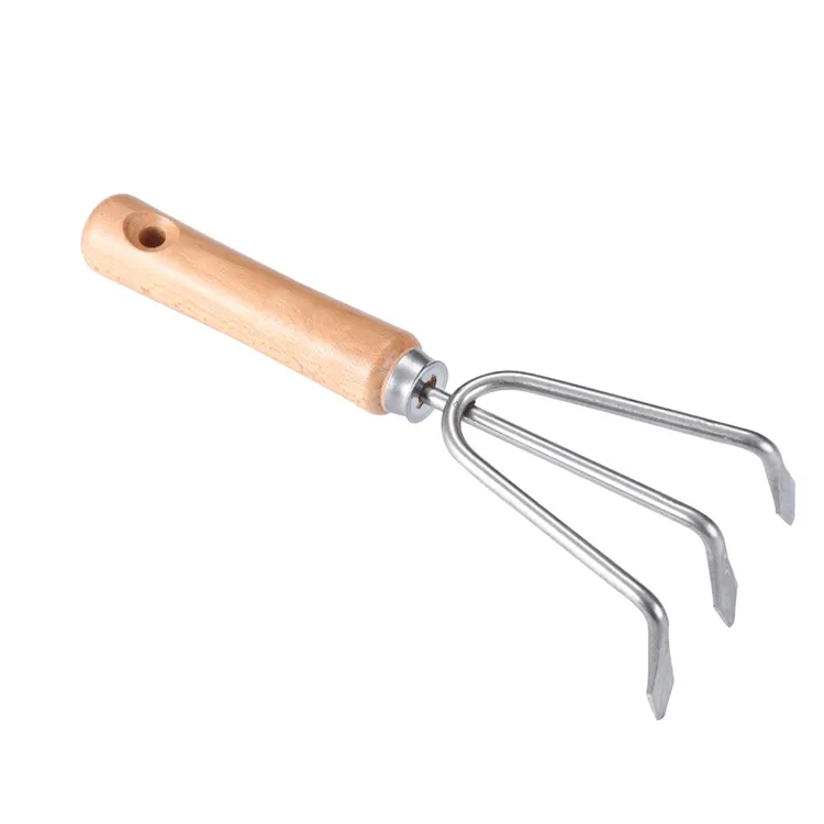 hot sale new wooden handle home mini 5pcs stainless steel home garden hand tool planting tools