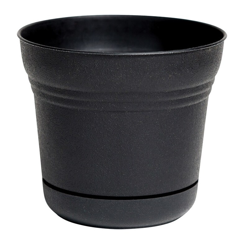 Bloem SP1000 Saturn Flower Pot  Plastic  Black  8.5\