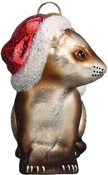 Old World Christmas Ferret Glass Tree Ornament