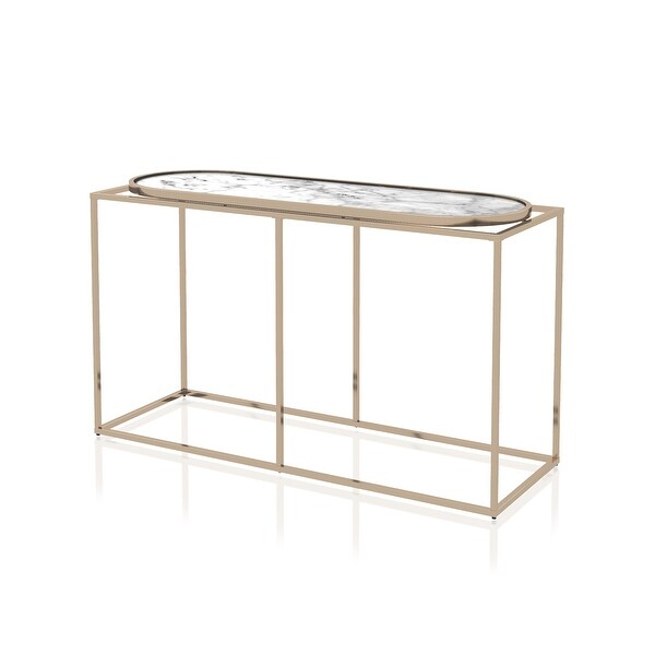 Furniture of America Jaide Contemporary Champagne Tone 48-inch Sofa Table