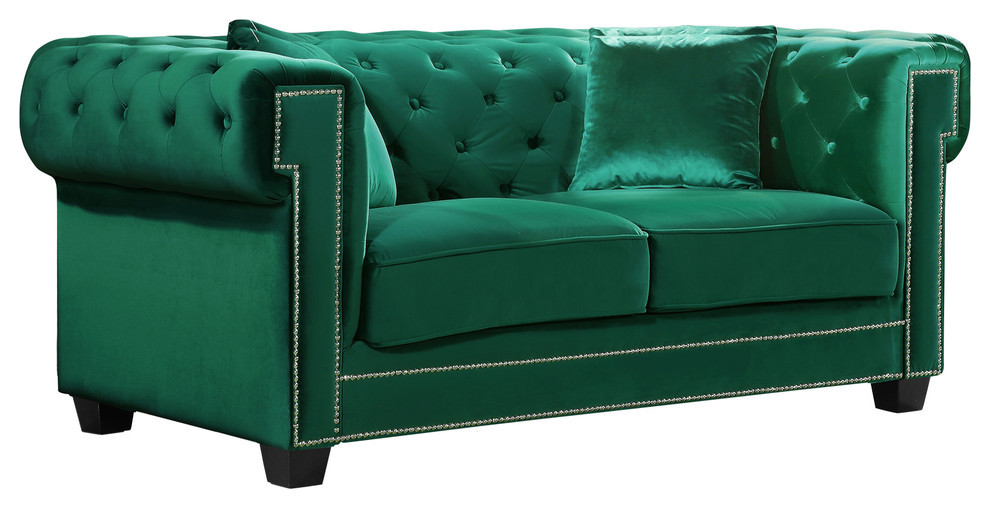 Bowery Velvet Upholstered Set   Contemporary   Loveseats   by Meridian Furniture  Houzz