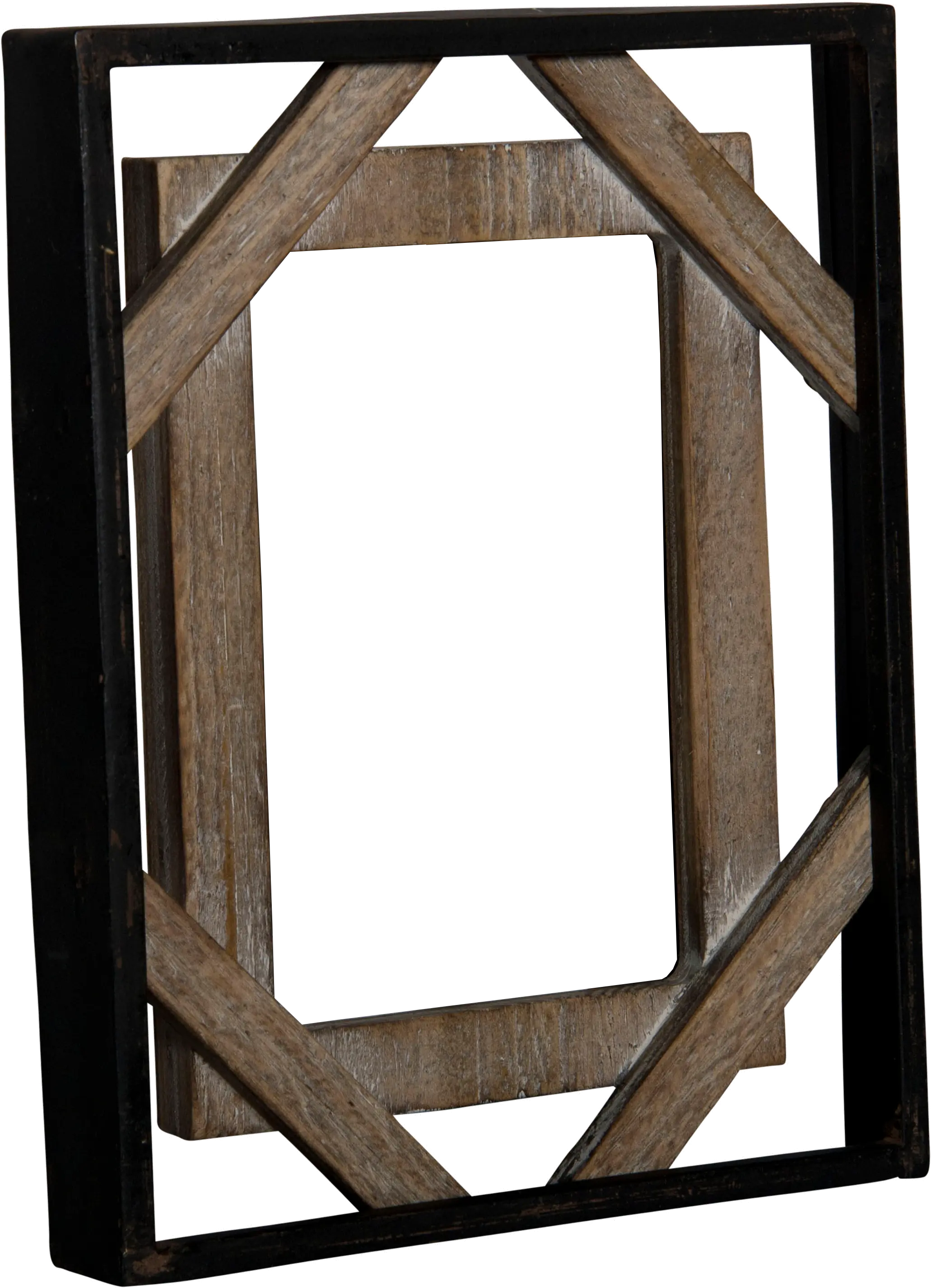 Brown Wood and Metal 4x6 Diamond Picture Frame