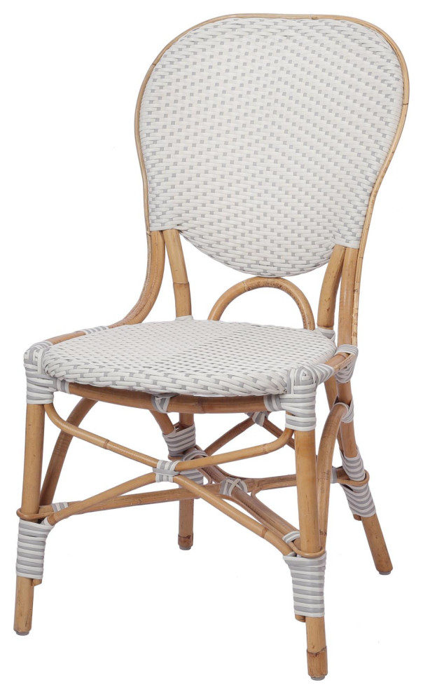 Sofiya Bistro Chair  White/ Gray  (Set Of 2)   Tropical   Dining Chairs   by Virgil Stanis Design  Houzz