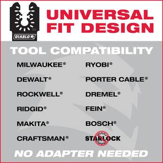 DIABLO 1-14 in. Universal Fit Carbide Oscillating Blade for General Purpose Cuts DOU125CGP