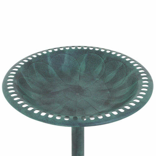 28" Height Vintage Pedestal Bird Bath For Outdoor Garden Yard Decor