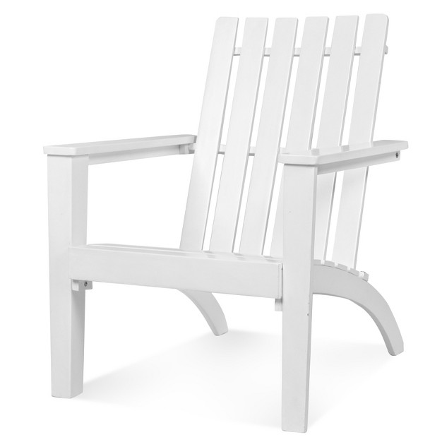 Tangkula Wooden Adirondack Chair W ergonomic Design Outdoor Lounge Armchair Acacia Wood Chair For Yard amp patio Black gray white