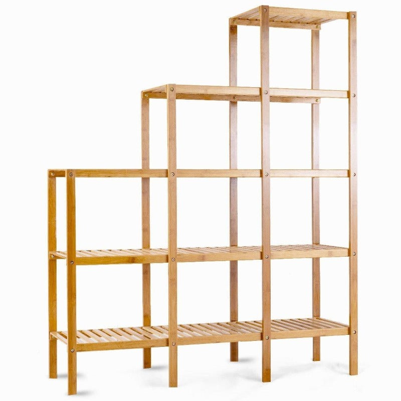 5-Tier Multifunctional Bamboo Plant Display Stand Organizer