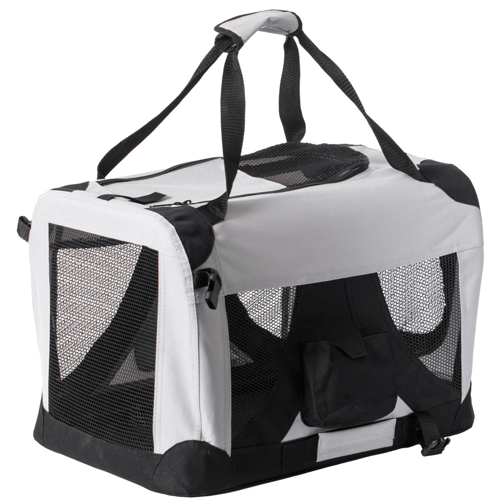 Soft-Sided Mesh Foldable Pet Travel Carrier， Airline Approved Pet Bag for Dogs and Cats