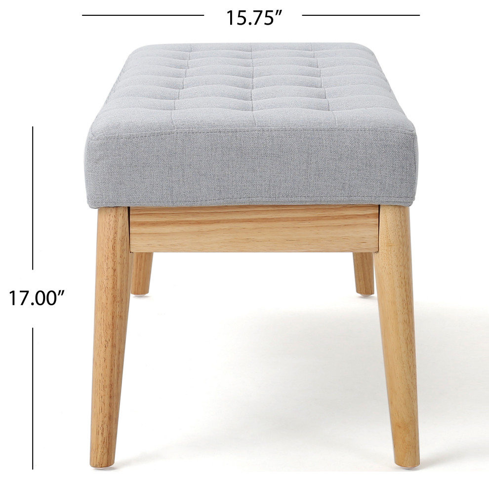 GDF Studio Anglo Modern  Fabric Bench Anglo Modern  Fabric Bench A   Midcentury   Upholstered Benches   by GDFStudio  Houzz