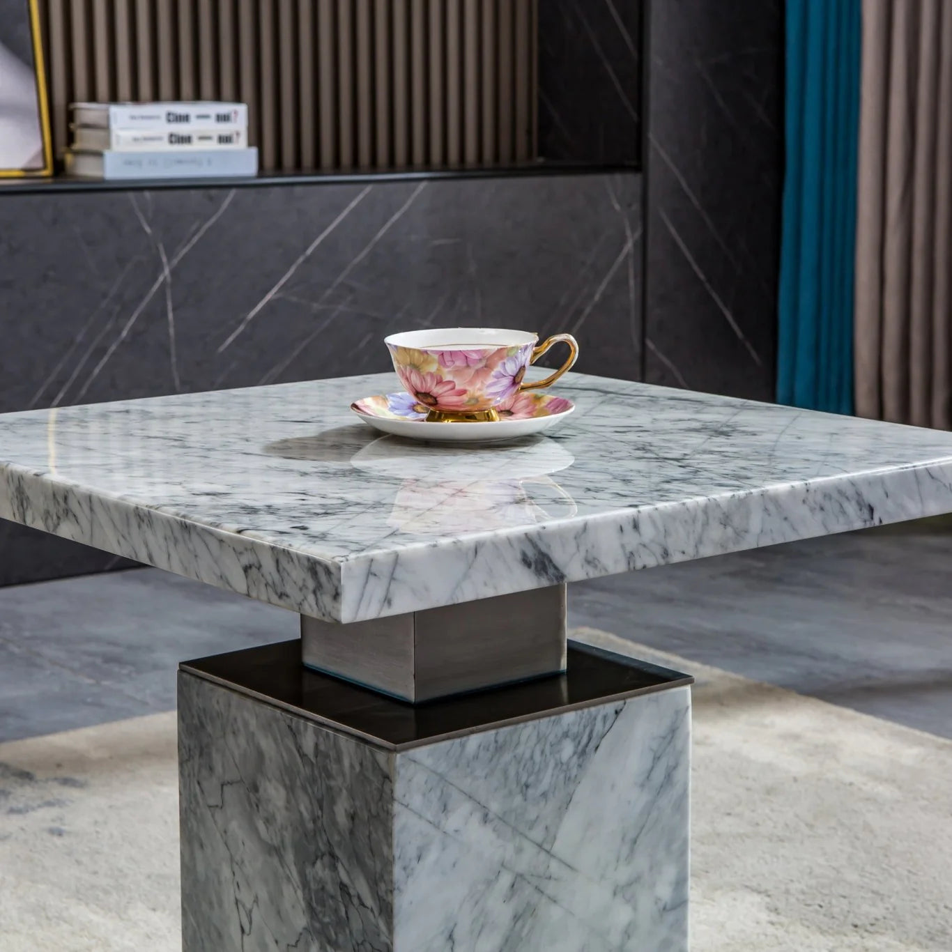 ET306BMW MARBLE END TABLE