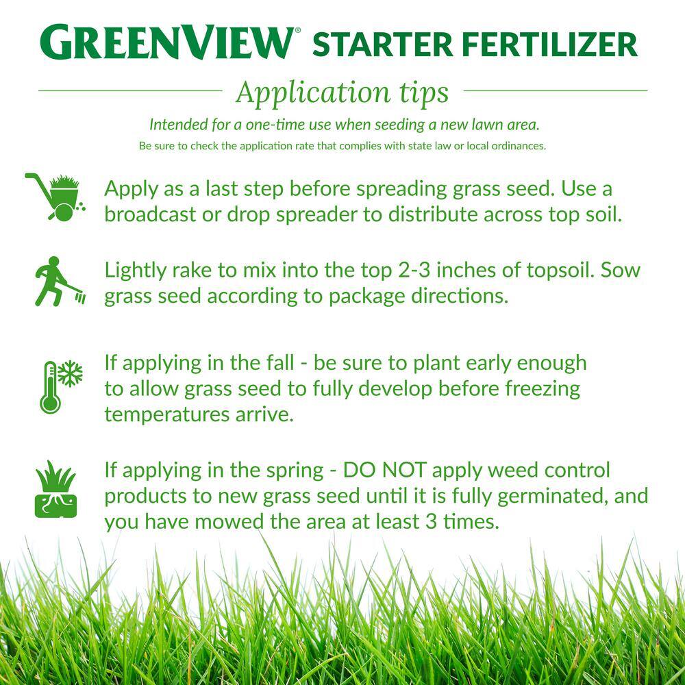 GreenView 16 lbs. Starter Fertilizer Covers 5000 sq. ft. (10-18-10) 2131184