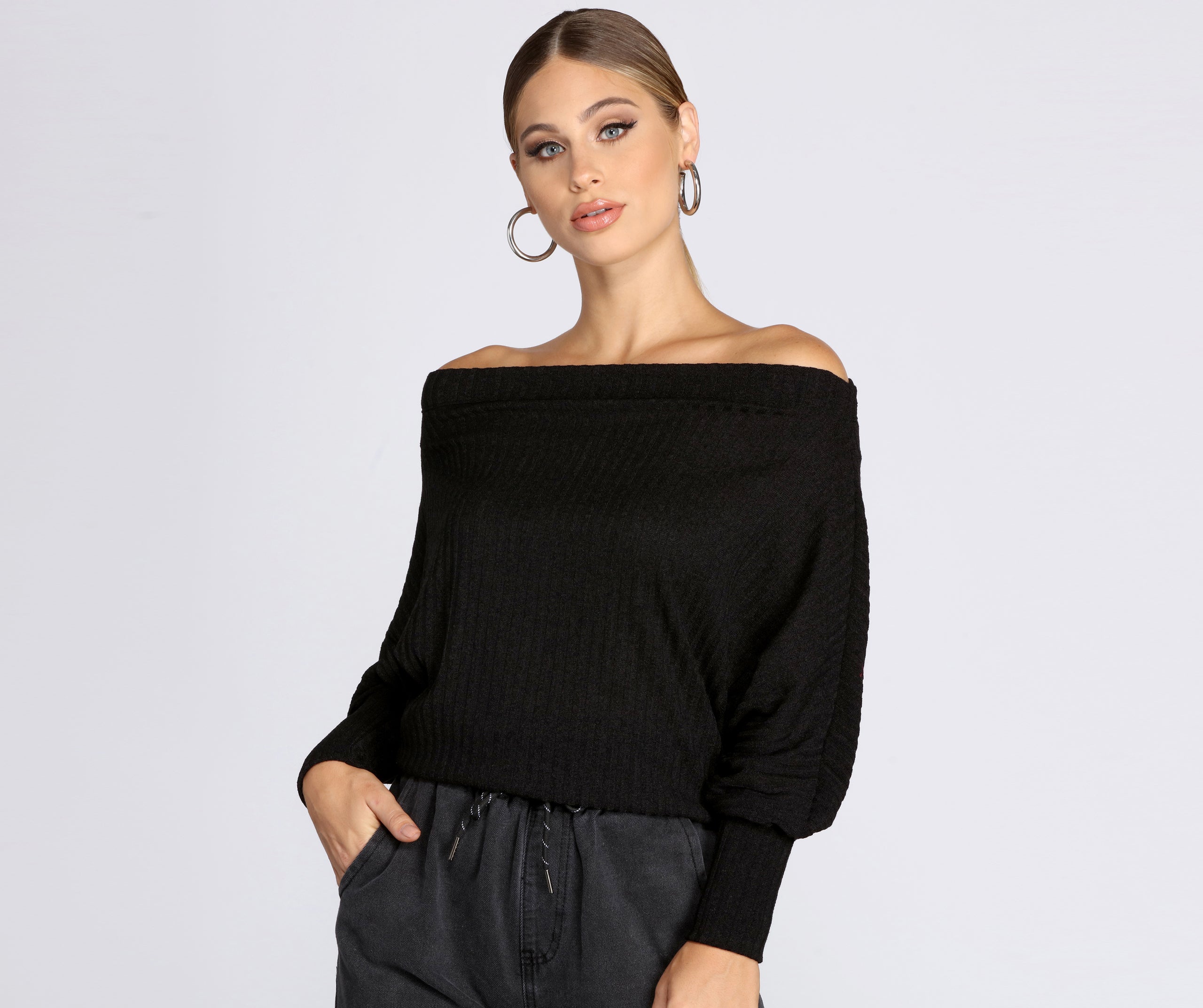 Comfy Chic Ribbed Knit Top