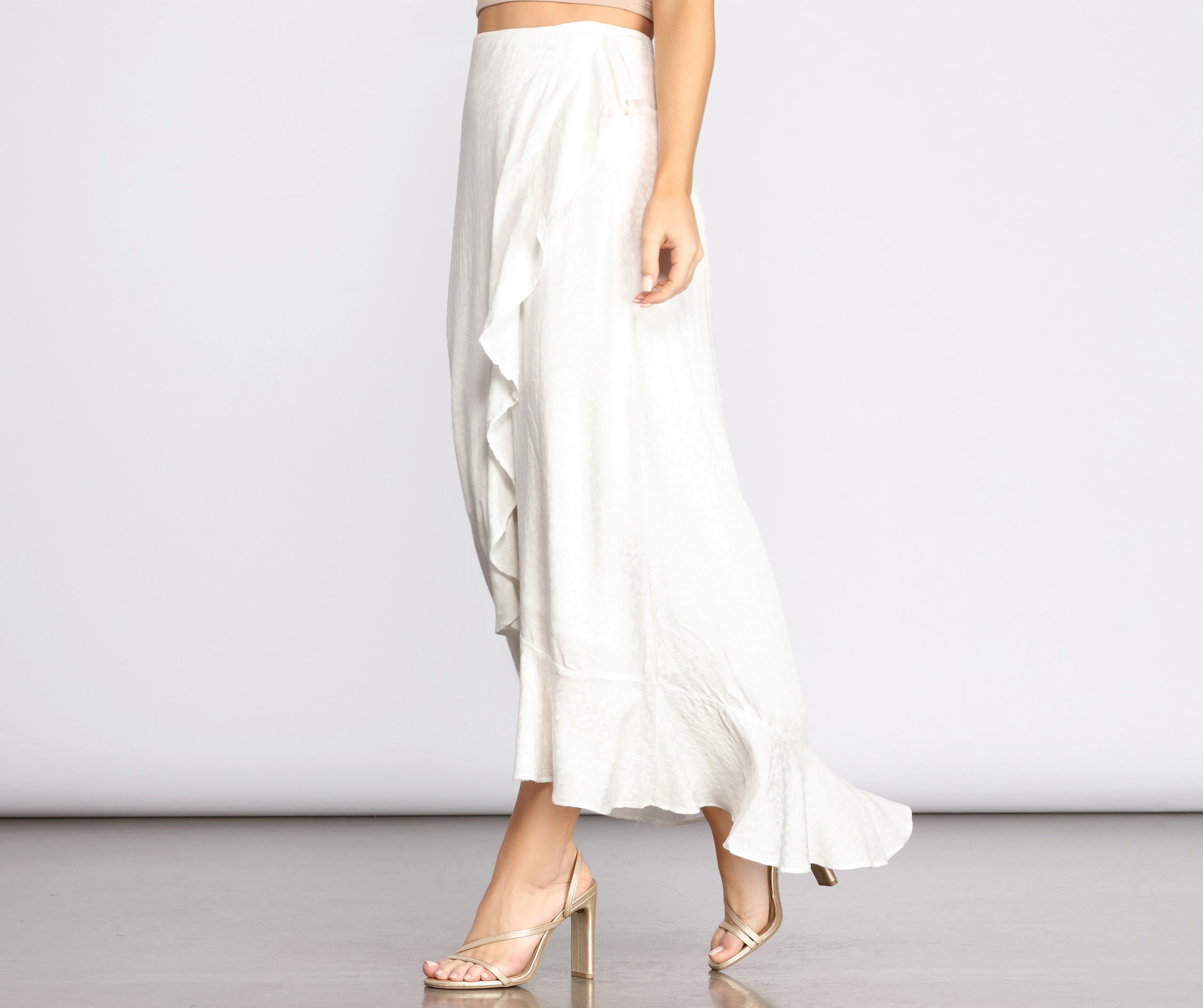 Wrap Me In Ruffles Maxi Skirt